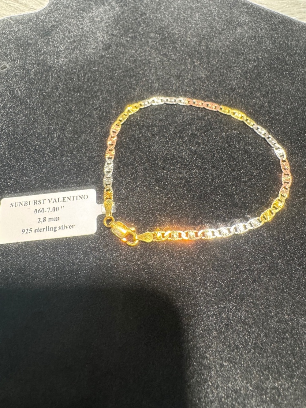 Tri-Color Starburst Valentino 7" Bracelet~NWT
